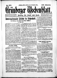 Grünberger Wochenblatt: Zeitung für Stadt und Land, No. 297. ( 19. Dezember 1930 )