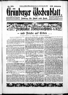 Grünberger Wochenblatt: Zeitung für Stadt und Land, No. 301. ( 24./ 25. Dezember 1930 )