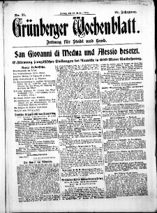 Grünberger Wochenblatt: Zeitung für Stadt und Land, No. 23. (28. Januar 1916)