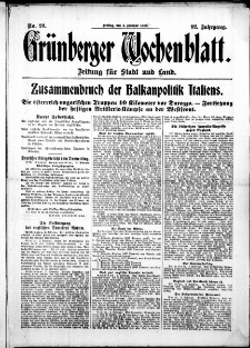 Grünberger Wochenblatt: Zeitung für Stadt und Land, No. 29. (4. Februar 1916)