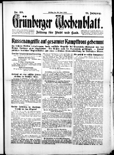 Grünberger Wochenblatt: Zeitung für Stadt und Land, No. 139. (16. Juni 1916)