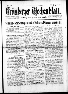 Grünberger Wochenblatt: Zeitung für Stadt und Land, No. 151. (30. Juni 1916)
