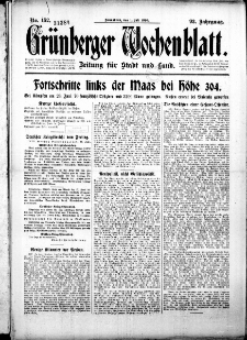 Grünberger Wochenblatt: Zeitung für Stadt und Land, No. 152. (1. Juli 1916)