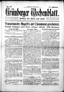 Grünberger Wochenblatt: Zeitung für Stadt und Land, No. 153. (2. Juli 1916)