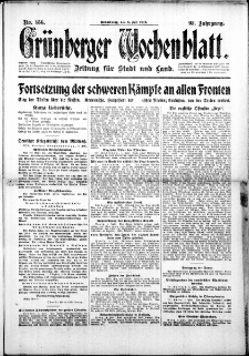 Grünberger Wochenblatt: Zeitung für Stadt und Land, No. 156. (6. Juli 1916)