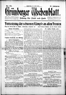 Grünberger Wochenblatt: Zeitung für Stadt und Land, No. 156. (6. Juli 1916)