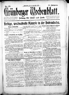 Grünberger Wochenblatt: Zeitung für Stadt und Land, No. 222. (21. September 1916)