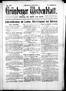 Grünberger Wochenblatt: Zeitung für Stadt und Land, No. 226. (26. September 1916)