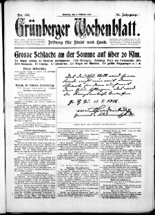 Grünberger Wochenblatt: Zeitung für Stadt und Land, No. 232. (3. Oktober 1916)