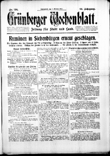 Grünberger Wochenblatt: Zeitung für Stadt und Land, No. 236. (7. Oktober 1916)