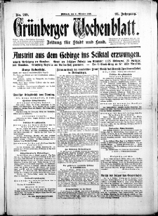 Grünberger Wochenblatt: Zeitung für Stadt und Land, No. 239. (11. Oktober 1916)