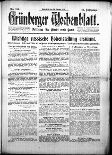 Grünberger Wochenblatt: Zeitung für Stadt und Land, No. 248. (21. Oktober 1916)