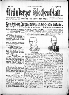Grünberger Wochenblatt: Zeitung für Stadt und Land, No. 267. (12. November 1916)