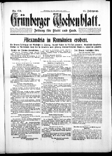 Grünberger Wochenblatt: Zeitung für Stadt und Land, No. 279. (28. November 1916)