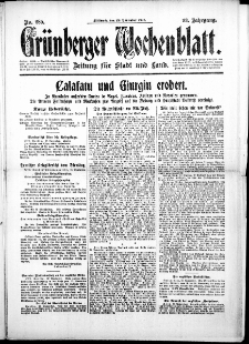 Grünberger Wochenblatt: Zeitung für Stadt und Land, No. 280. (29. November 1916)