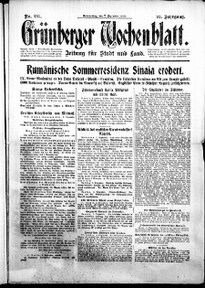 Grünberger Wochenblatt: Zeitung für Stadt und Land, No. 287. (7. Dezember 1916)