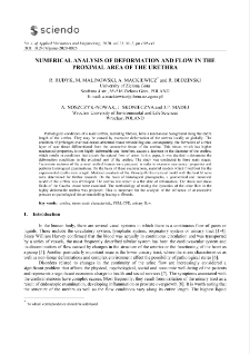 Numerical analysis of deformation and flow in the proximal area of the urethra