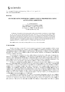 On increasing powder carbon steels properties using activating additives