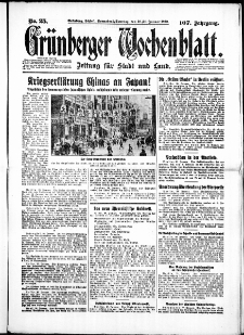 Grünberger Wochenblatt: Zeitung für Stadt und Land, No. 25. ( 30./ 31. Januar 1932)