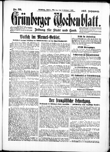 Grünberger Wochenblatt: Zeitung für Stadt und Land, No. 32. ( 8. Februar 1932)