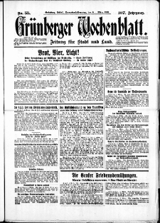 Grünberger Wochenblatt: Zeitung für Stadt und Land, No. 55. ( 6. März 1932)