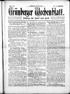 Grünberger Wochenblatt: Zeitung für Stadt und Land, No. 29. (3. Februar 1918)