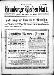 Grünberger Wochenblatt: Zeitung für Stadt und Land, No. 35. (10. Februar 1918)