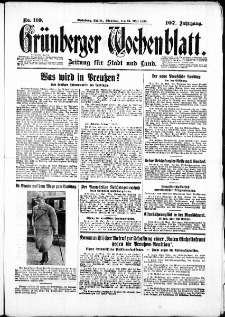 Grünberger Wochenblatt: Zeitung für Stadt und Land, No. 119. ( 24. Mai 1932)