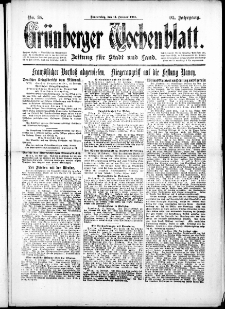 Grünberger Wochenblatt: Zeitung für Stadt und Land, No. 38. (14. Februar 1918)