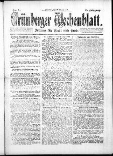 Grünberger Wochenblatt: Zeitung für Stadt und Land, No. 40. (16. Februar 1918)