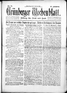 Grünberger Wochenblatt: Zeitung für Stadt und Land, No. 50. (28. Februar 1918)