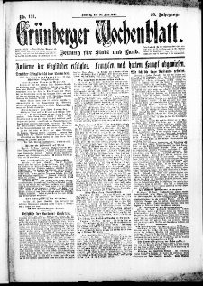 Grünberger Wochenblatt: Zeitung für Stadt und Land, No. 151. (30. Juni 1918)