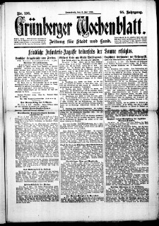 Grünberger Wochenblatt: Zeitung für Stadt und Land, No. 156. (6. Juli 1918)