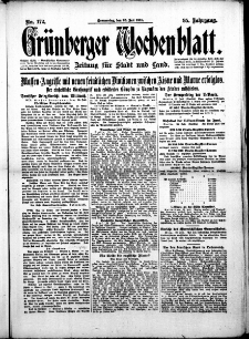 Grünberger Wochenblatt: Zeitung für Stadt und Land, No. 172. (25. Juli 1918)