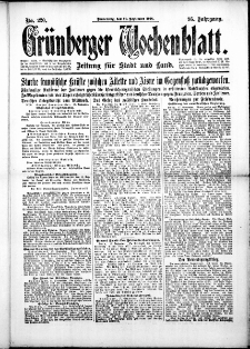 Grünberger Wochenblatt: Zeitung für Stadt und Land, No. 220. (19. September 1918)