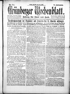 Grünberger Wochenblatt: Zeitung für Stadt und Land, No. 221. (20. September 1918)