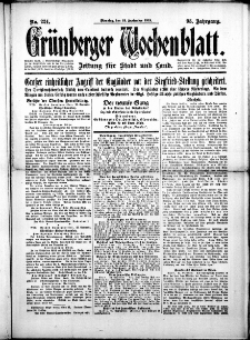 Grünberger Wochenblatt: Zeitung für Stadt und Land, No. 224. (24. September 1918)