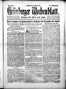 Grünberger Wochenblatt: Zeitung für Stadt und Land, No. 225. (25. September 1918)