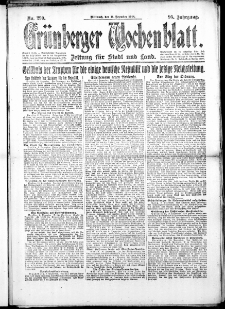 Grünberger Wochenblatt: Zeitung für Stadt und Land, No. 290. (11. Dezember 1918)