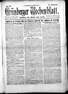 Grünberger Wochenblatt: Zeitung für Stadt und Land, No. 293. (14. Dezember 1918)