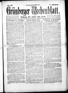 Grünberger Wochenblatt: Zeitung für Stadt und Land, No. 297. (19. Dezember 1918)
