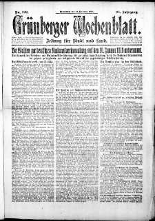 Grünberger Wochenblatt: Zeitung für Stadt und Land, No. 299. (21. Dezember 1918)