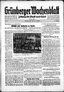 Grünberger Wochenblatt: Zeitung für Stadt und Land, No. 156. ( 8. Juli 1935)