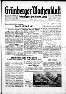 Grünberger Wochenblatt: Zeitung für Stadt und Land, No. 161. ( 13./ 14. Juli 1935)
