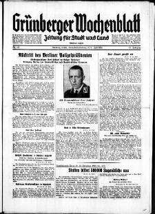 Grünberger Wochenblatt: Zeitung für Stadt und Land, No. 167. ( 20./ 21. Juli 1935)