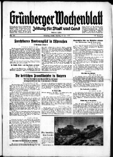 Gr&uuml;nberger Wochenblatt: Zeitung f&uuml;r Stadt und Land, No. 168. ( 22. Juli 1935)