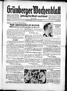 Grünberger Wochenblatt: Zeitung für Stadt und Land, No. 196. ( 23. August 1935)