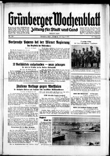Grünberger Wochenblatt: Zeitung für Stadt und Land, No. 200. ( 28. August 1935)