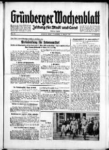 Grünberger Wochenblatt: Zeitung für Stadt und Land, No. 201. ( 29. August 1935)