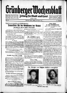 Grünberger Wochenblatt: Zeitung für Stadt und Land, No. 202. ( 30. August 1935)